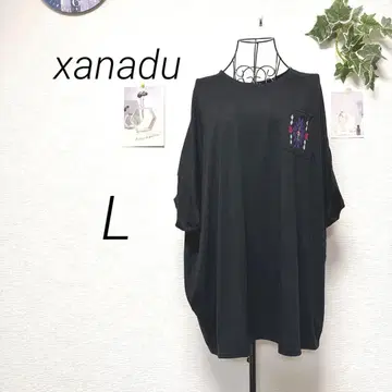 10500 xanadu 빅 실루엣 자수 반팔 티셔츠 L
