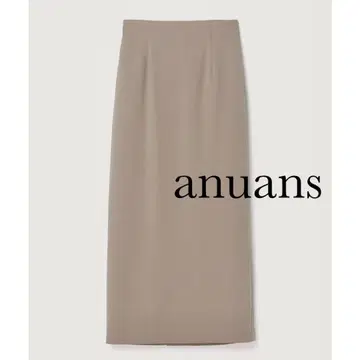 anuans 더블 새틴 타이트 스커트 XS 베이지 아뉴앙스
