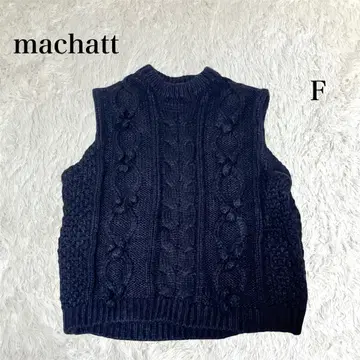 [ machatt ] 팝콘 니트 베스트 모헤어