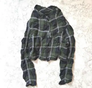 io comme io 이오컴이오 체크 변형 셔츠 자켓