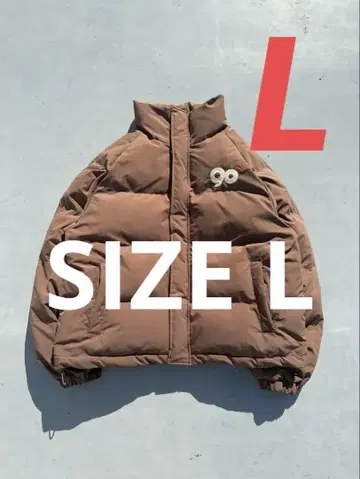 9090 로고 리치 퍼퍼 재킷 L