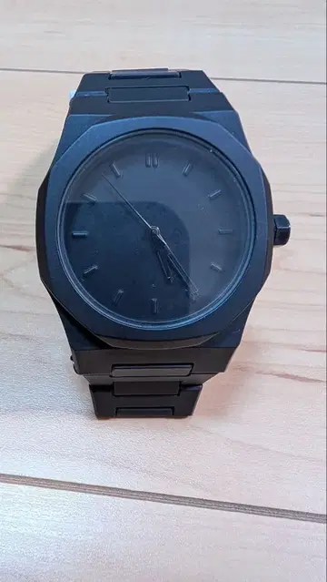 남성용, 우먼 쿼츠 손목시계 블랙 벨트 조정 공구 포함