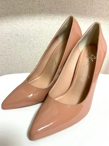 PLATINO DEUX 에나멜 하이힐 핑크 베이지 23.5cm