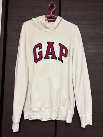 GAP 로고 풀오버 후드티 M 화이트