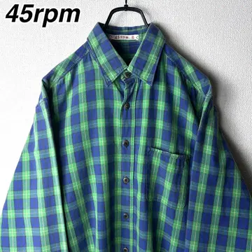 45rpm 체크 셔츠 45알피엠 긴팔 셔츠