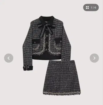 LA POMME petit 트위드 리본 자켓 셋업