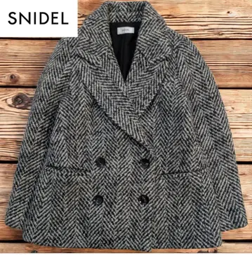 인기 SNIDEL 스나이델 오버 박스 자켓 코트 블랙