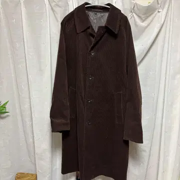 GU 다크 브라운 코듀로이 체스터 코트