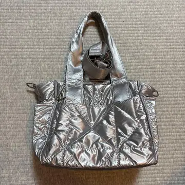 GLOBAL WORK 실버 퀼팅 숄더백