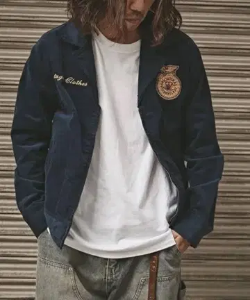 FFA 자켓 네이비 자수 로고