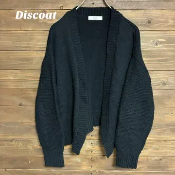 [ 디스코트 ] Discoat 블랙 니트 가디건 스웨터 F