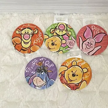 [ 곰돌이 푸 시리즈 ] 티거 캔뱃지 5개 세트 이요 피글렛