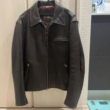 Wind Armor 천연 가죽 싱글 라이더 자켓 M