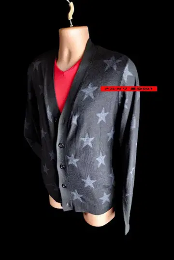 새상품 AZUL by moussy 블랙 별 패턴 가디건 아줄바이마우지