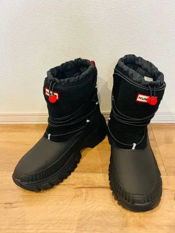 HUNTER 방수 방한 캐주얼 부츠 블랙