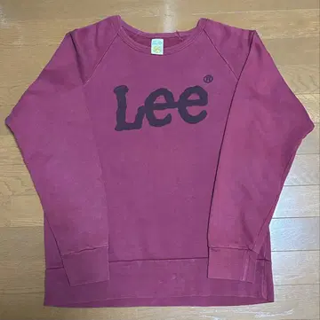 리 버건디 로고 맨투맨 빈티지