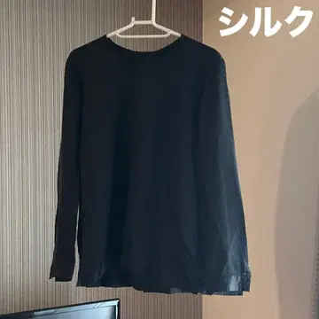 CASTLEBERRY NEW YORK 실크 셔츠 블라우스 블랙 나이가이