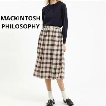 MACKINTOSH PHILOSOPHY 체크 무늬 플레어 스커트