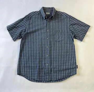 90s 라코스테 반팔 셔츠 짧은 기장 시어서커 박스 cityboy