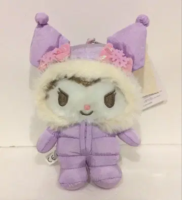 산리오 쿠로미 봉제 인형 마스코트 홀더 푸쿠 퍼플