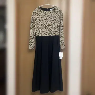 GRAYISH A라인 롱 원피스 레오파드 무늬 울 니트 38 사이즈