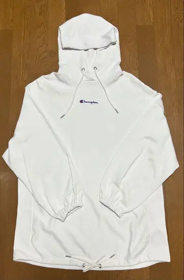 Champion 화이트 후디 맨투맨 리버스 위브