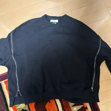 FACETASM 블랙 지퍼 맨투맨