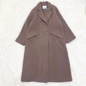 러그나문 롱 체스터 코트 더블 버튼 울 모카 브라운 갈색