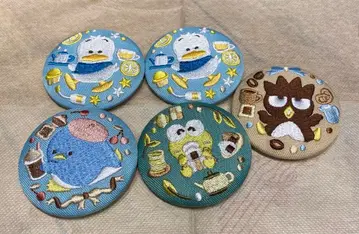 산리오 자수 캔뱃지 5개 세트