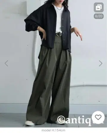 새상품 antiqua 안티카 Patterntorso 와이드 팬츠