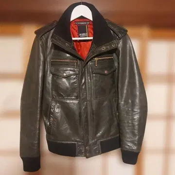 AVIREX 블랙 가죽 자켓