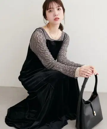 natural couture mizu 멀티 리본 머메이드 원피스