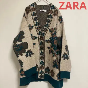 ZARA 꽃무늬 V넥 가디건