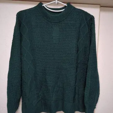 니트 스웨터 다크 그린 빅 사이즈