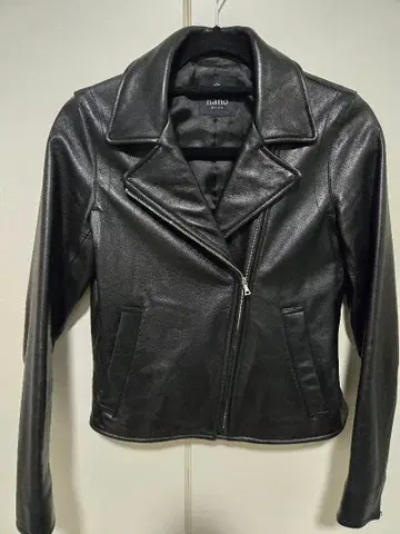 nano base 가죽 라이더 자켓 블랙 램 가죽