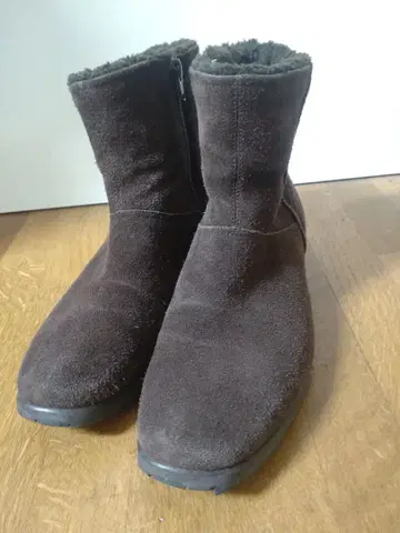 Pedala 페달라 24cm 4E 브라운 스웨이드 숏부츠