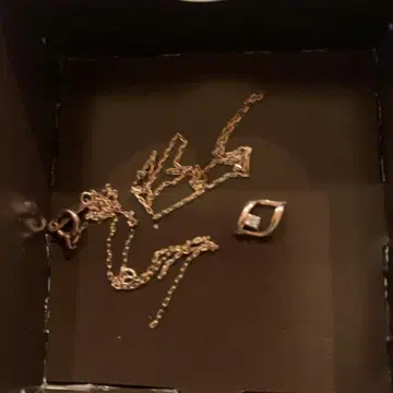 핑크 골드 체인 목걸이 하자품 k10 금