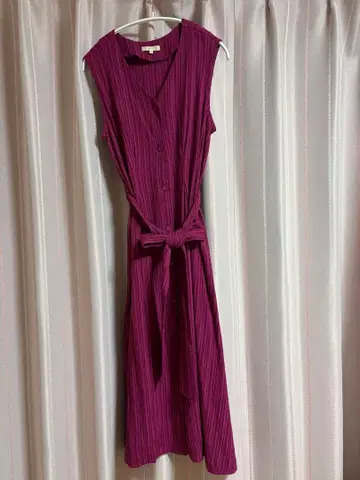 BEAMS HEART 슬리브리스 원피스 퍼플 S