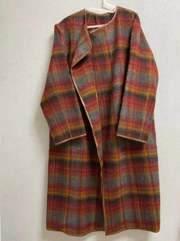 Ungrid 체크 롱 코트