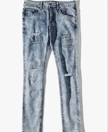 Chemical Distressed Slim Fit Jeans