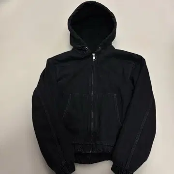 ZARA 데님 보아 후드티 크롭 기장