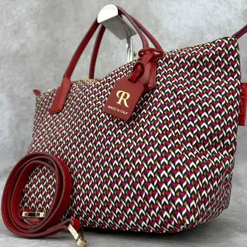 [새상품급] 로베르타피에리 TATAMI 패턴 2way M 토트백 레드