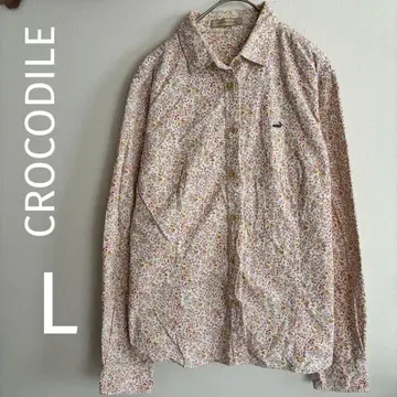 CROCODILE 꽃무늬 코듀로이 셔츠 L 사이즈