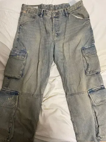 ZARA 라이트 블루 카고 데님