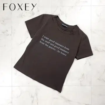 새상품급 폭시 뉴욕 로고 프린트 T셔츠 반팔 브라운 사이즈 S 상당