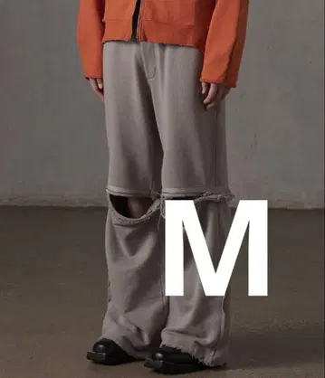 Grancy 지퍼 디자인 스웨트 팬츠