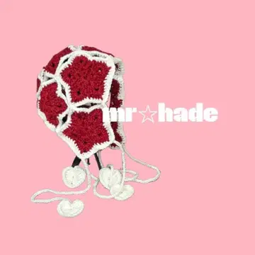 보닛 별 모티브 크로 셰 뜨개질 비니