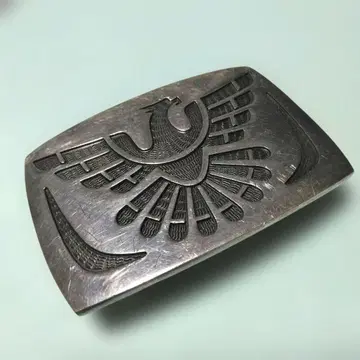 독수리 조각 스테인리스 소재 실버 벨트 버클 인디언 웨스턴