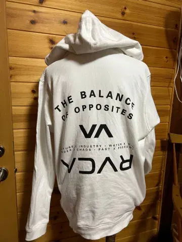 RVCA 하프 지퍼 후드티 화이트 L