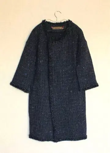 45R 코튼 트위드 코트 자켓